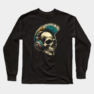 DJ Skull Vibes Shirt – Cool Music Lover Top Long Sleeve T-Shirt